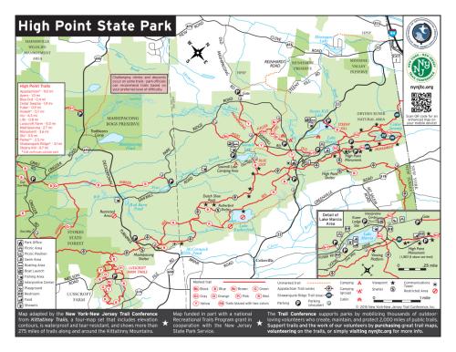 High Point State Park Map