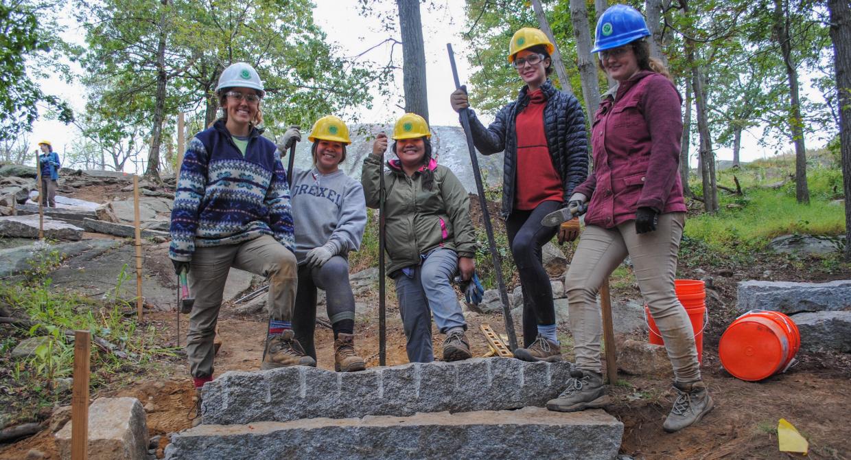 Force of Nature trail building workshop on Bear Mountain. Photo by Heather Darley.