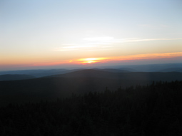 Sunset from the fire tower. Photo by Daniel Chazin.